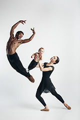 Image showing A happy family on white background