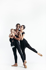 Image showing A happy family on white background