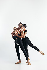 Image showing A happy family on white background