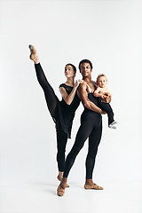 Image showing A happy family on white background