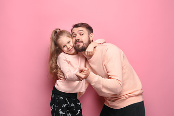 Image showing Young father with his baby daughter