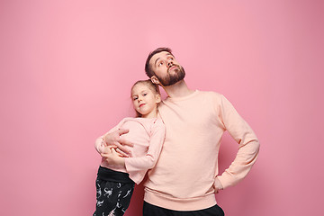 Image showing Young father with his baby daughter