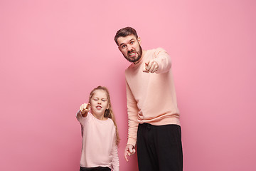 Image showing Young father with his baby daughter