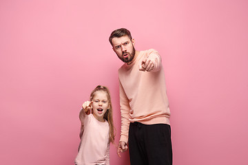 Image showing Young father with his baby daughter