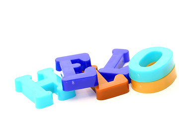 Image showing Close-up of letters