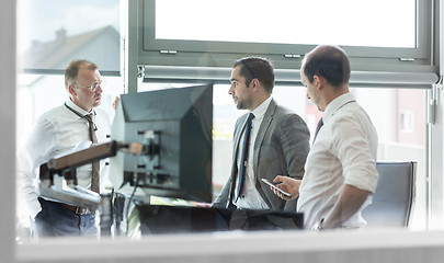 Image showing Corporate businessteam working in modern office.