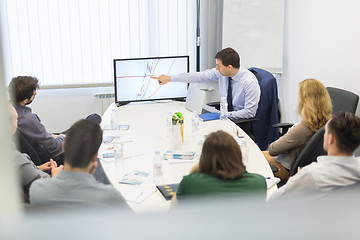 Image showing Business presentation on corporate meeting.