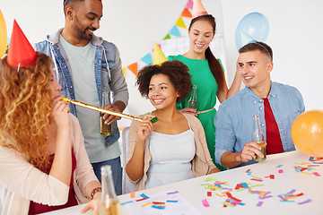 Image showing happy team having fun at office party