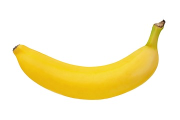 Image showing Yellow banana on white