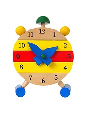 Image showing Toy clock on white