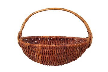 Image showing Wicker basket on white