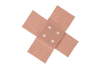 Image showing Adhesive bandage cross on white