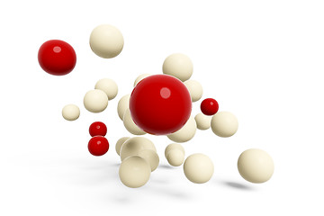Image showing red and beige balls
