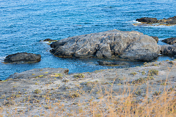 Image showing Panoramic view to the sea and rocks