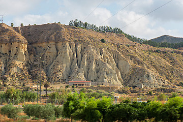 Image showing Panoramic view to the mountains in motion