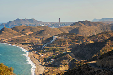 Image showing Mountains and blue sea