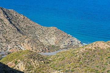 Image showing Mountain and blue sea