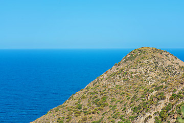 Image showing Mountain and blue sea