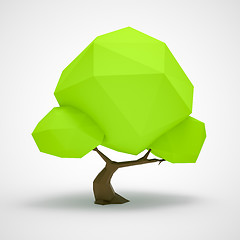 Image showing a low poly tree background