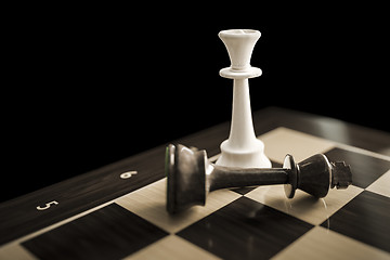 Image showing typical chess game checkmate