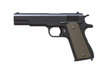 Image showing typical pistol isolated on white