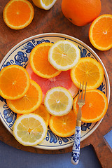 Image showing Fresh citrus fruits