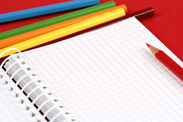 Image showing Pencils and agenda