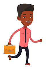 Image showing Happy business man running vector illustration.