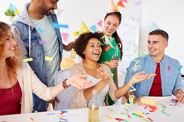 Image showing happy team having fun at office party