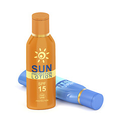 Image showing Sunscreen and after sun lotions