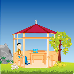 Image showing Summerhouse on nature