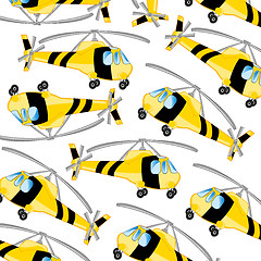 Image showing Yellow helicopter pattern