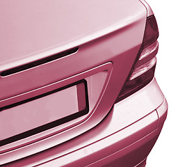 Image showing Close-up picture of a car back