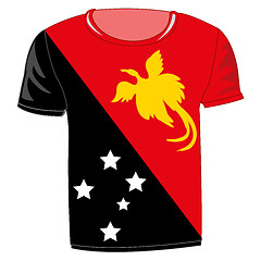 Image showing T-shirt flag New Guinea