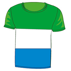 Image showing T-shirt flag Sierra - Leone