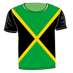 Image showing T-shirt flag Jamaica