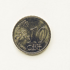 Image showing Vintage 10 cent coin