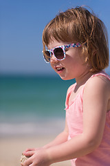 Image showing little girl at beach