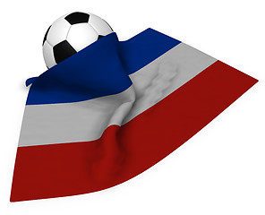 Image showing soccer ball and flag of schleswig-holstein