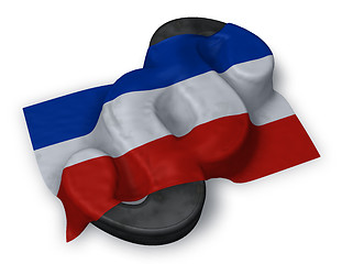 Image showing paragraph symbol and flag of schleswig-holstein - 3d rendering