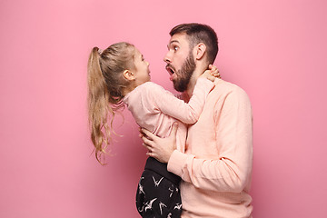 Image showing Young father with his baby daughter