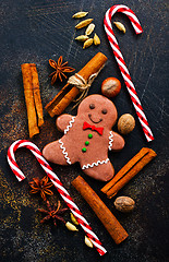 Image showing gingerbread with aroma spice