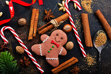 Image showing gingerbread with aroma spice