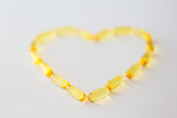 Image showing cod liver oil capsules in shape of heart