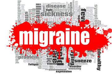 Image showing Migraine word cloud design