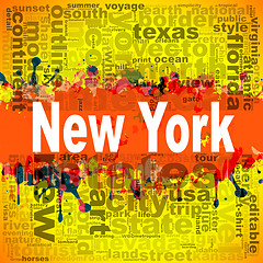 Image showing New York word cloud design