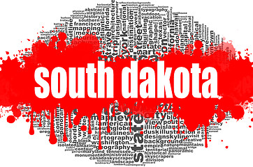 Image showing South Dakota word cloud design