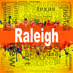 Image showing Raleigh word cloud design