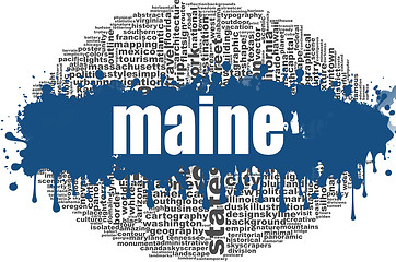 Image showing Maine word cloud design