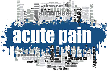 Image showing Acute pain word cloud design